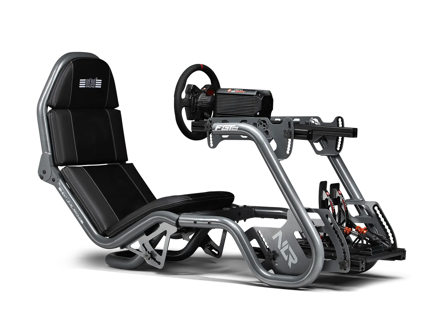 Next Level Racing F-GT Pro Formula and GT Racing Simulator Cockpit - Grey Edition