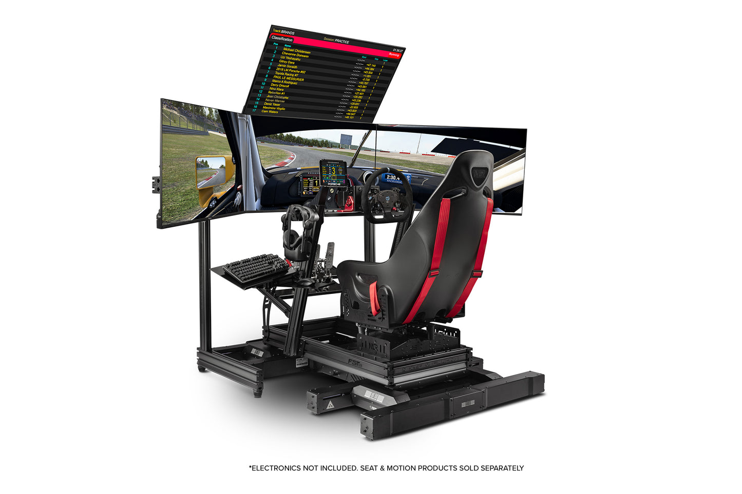 Next Level Racing Aluminum F-GT Elite Cockpit Front & Side Mount Edition