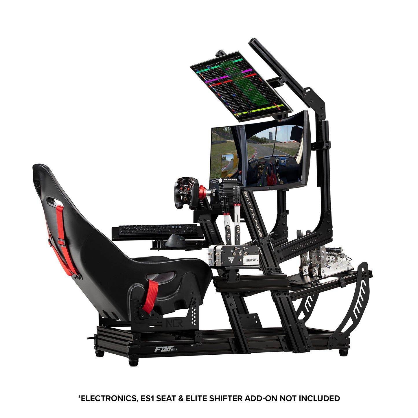 Next Level Racing Aluminum F-GT Elite LITE Cockpit - Wheel Bracket Edition