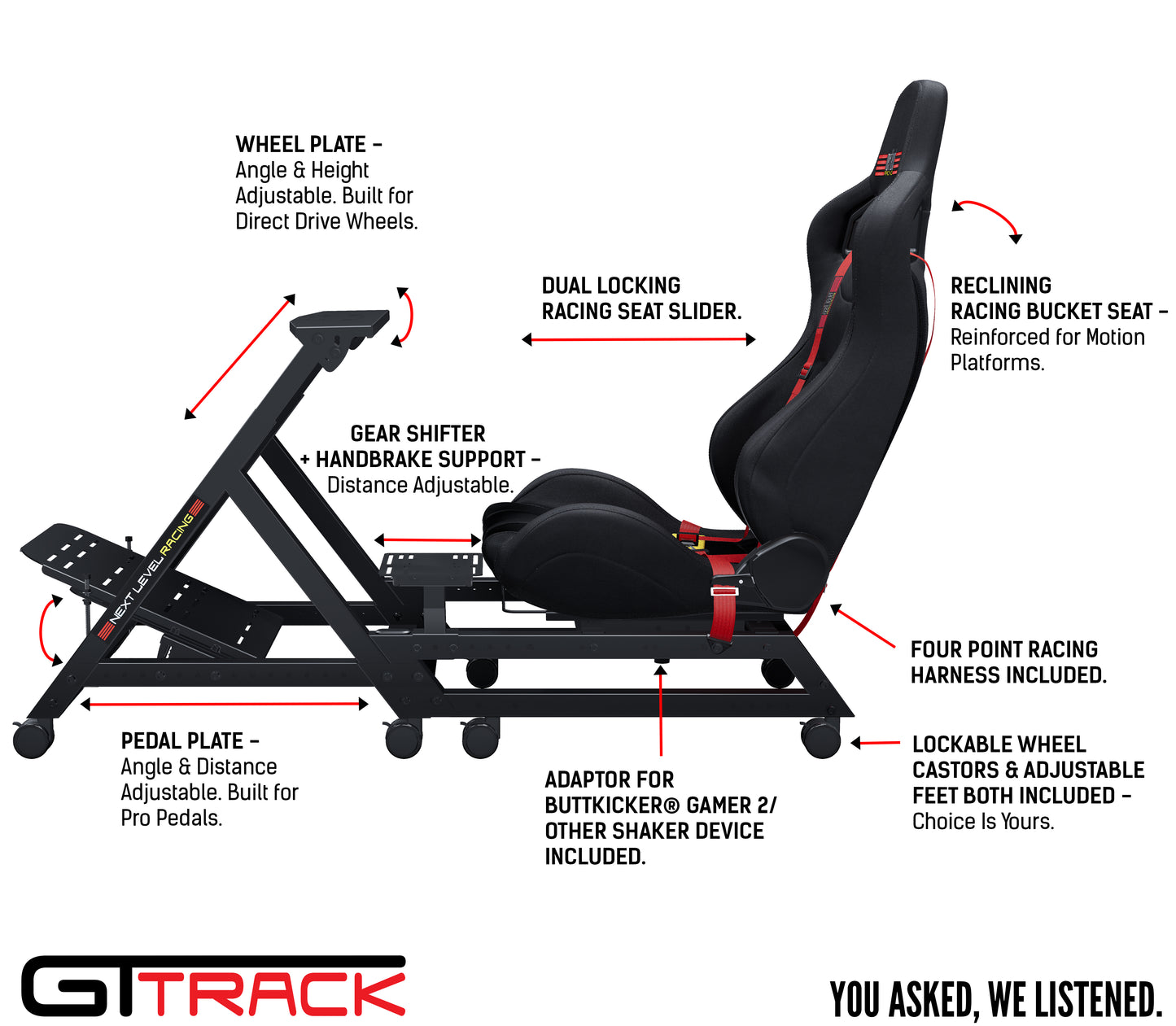 Next Level Racing GT Track Simulator Cockpit