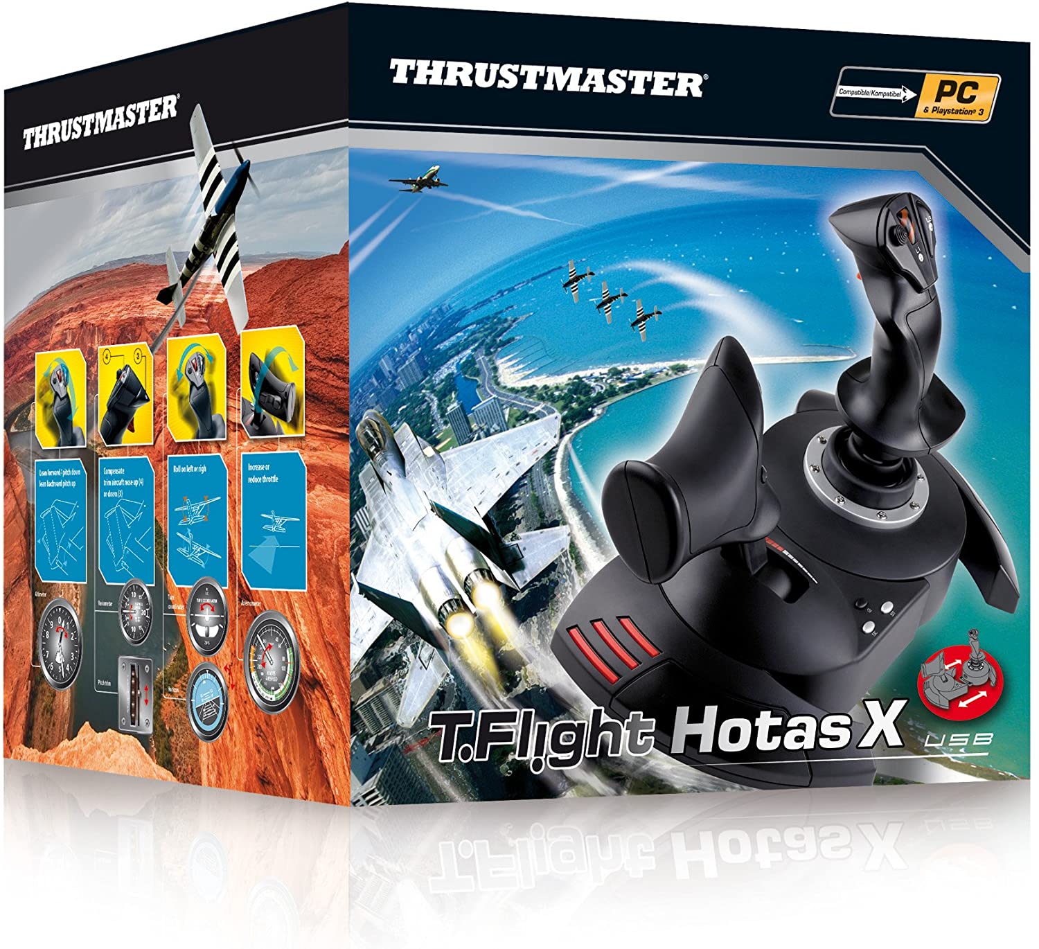 Buy Thrustmaster T.Flight Hotas 4 Flight sim joystick USB PlayStation 4, PC  Black, Blue