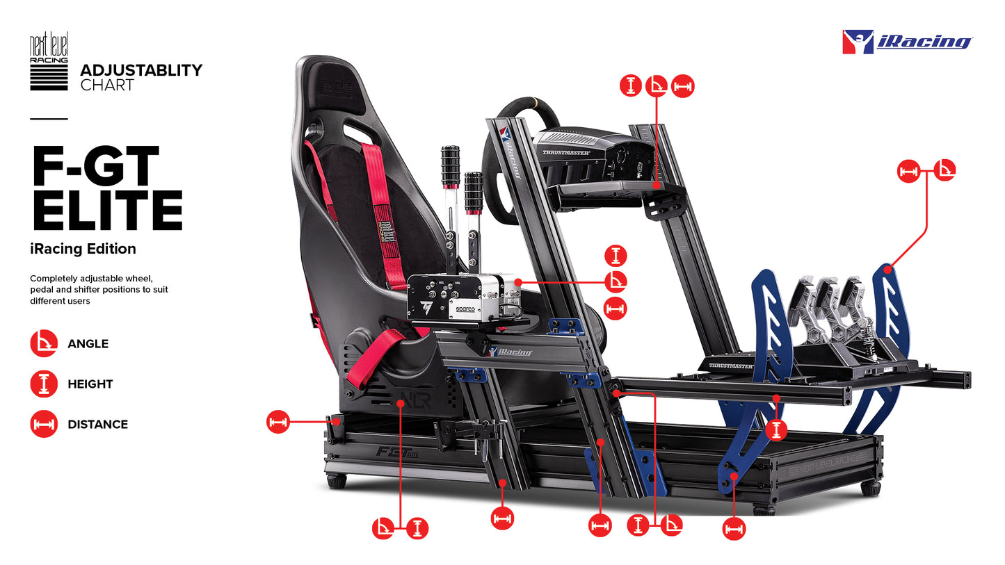 Next Level Racing Aluminum F-GT Elite Cockpit iRacing Edition